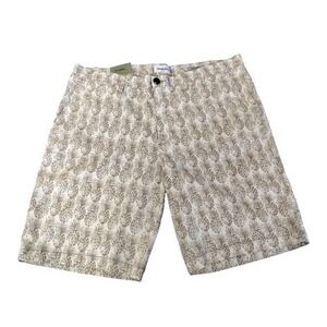 Goodfellow & Co White Pineapple Linden Shorts Mens Size 42 Waist 42" Inseam 10.5
